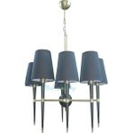 Modi Lighting 6lı Konik Borulu Huni Şapkalı Siyah Eskitme Avize MOD-AV-4403-6BSY