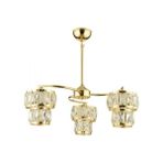 Modi Lighting Alfa 3’lü Kristalli Gold Avize 50CM - Renkli
