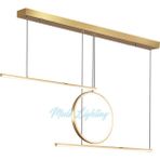 Modi Lighting Iki Şeritli Yuvarlak Gold LED Sarkıt Avize MOD-AV-4486-2GY