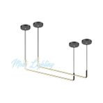 Modi Lighting Iki Şeritli Yuvarlak Siyah LED Sarkıt Avize MOD-AV-4486-2SY