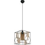 Modi Lighting Kristalli Siyah Jüt Halat Modern Avize Mod-Av 4400-1BSY - Renkli