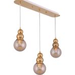 Modi Lighting Sarı Metal Toplu 3'lü Sıralı Sarkıt Avize Mod-Ck-Sl-3ss - Gold
