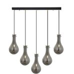Modi Lighting Siyah Sıralı Füme Camlı 5'li Avize MOD-4459-5FS