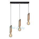 Modi Lightingi 3'lü Sıralı Siyah Eskitme Sarkıt Avize MOD-AV-4468-3S