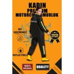 Modi Premium Motorcu Kurye Yağmurluk Takım Su Geçirmez Pvc Kumaş Reflektörlü Tübitak Onaylı - Siyah - XS - 0 - Siyah