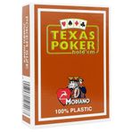 Modiano Texas Hold 'EM Poker% 100 plastik Oyun, 2 Köşe, Jumbo index Kahverengi Texas Poker Holdem