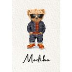 Modibo: Cahier personnalisé avec prénom Modibo | Cadeau d'anniversaire pour enfant, garçon, homme, copain ... | Nounours | 110 pages lignée, Petit Format 6x9 pouces (15,24 x 22,86 cm)