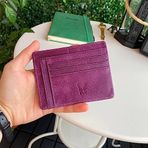 Modica® Flerna - Super Slim Rfid Korumalı Deri Kartlık Cüzdan (Mor)