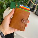 Modica - Hakiki Deri Rfid Korumalı Mekanizmalı Taba Erkek Akıllı Kartlık Cüzdan Orlando