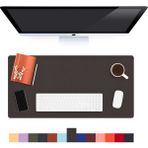 Modica Lindos - Deri Mat, Masa Pedi, Büyük Mouse Pad, Ofis Için Mat, Su Geçirmez Mat, Ofis ve Ev Için Deri Pedi, Gaming Masa Matı, Masaüstü Için Masa - Kahverengi