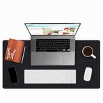 Modica® Lindos - Deri Mat, Masa Pedi, Büyük Mouse Pad, Ofis için Mat, Su Geçirmez Mat, Ofis ve Ev için Deri Pedi, Gaming Masa Matı, Masaüstü için Masa Koruyucu Pedi (75 cm x 34 cm x 1,3) (Siyah)