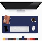 Modica Lindos - Deri Mat, Masa Pedi, Büyük Mouse Pad, Ofis Için Mat, Su Geçirmez Mat, Ofis ve Ev Için Deri Pedi, Gaming Masa Matı, Masaüstü Için Masa - Lacivert