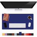 Modica Lindos - Deri Mat, Masa Pedi, Büyük Mouse Pad, Ofis Için Mat, Su Geçirmez Mat, Ofis ve Ev Için Deri Pedi, Gaming Masa Matı, Masaüstü Için Masa - Mavi