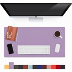 Modica Lindos - Deri Mat, Masa Pedi, Büyük Mouse Pad, Ofis Için Mat, Su Geçirmez Mat, Ofis ve Ev Için Deri Pedi, Gaming Masa Matı, Masaüstü Için Masa - Mor