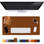 Modica Lindos - Deri Mat, Masa Pedi, Büyük Mouse Pad, Ofis Için Mat, Su Geçirmez Mat, Ofis ve Ev Için Deri Pedi, Gaming Masa Matı, Masaüstü Için Masa - Taba