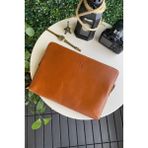 Modica Renton - Hakiki Deri MacBook Çantası - 31x24x2 - Taba