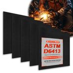 MODIGT 12 "x 12" Karbon Keçe Kaynak Battaniyesi Yanmaz, 1/7" Kalınlaştırılmış Alev Koruyucu Mat 2000 ° F'ye Kadar Isıya Dayanıklı Yalıtım Pedi Cam Üfleme Kampı Ahşap Soba Izgarası 5'li Paket
