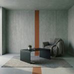 Modilab Modern Metal Orta Sehpa- Minimal Dikdörtgen Demonte Salon Sehpası - siyah