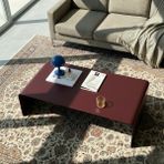 Modilab Modern Metal Orta Sehpa- Minimal Dikdörtgen Salon Sehpası - bordo