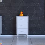 Modilayn 3 Çekmeceli Beyaz Dar Şifonyer 45 cm Yatak Odası İçin Modern Tasarım ve Kullanışlılık
