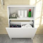 Modilayn 75 x 100 x 30cm 2 sepetli Kirli Çamaşır Dolabı Banyo Dolabı Çok Amaçlı Dolap Mutfak Dolabı