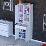 Modilayn Afra 70X173x32,5 Cm 1 Çekmece 3 Kapak 3 Raf 6 Bölme Çok Amaçlı Banyo & Mutfak Dolabı
