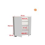 Modilayn ARD-112 70 X76X 32 cm Ayakkabılık Antre Ayakkabılık Çok Amaçlı Dolap Ayakkabı Dolabı-Ceviz