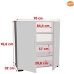 Modilayn ARD-112 70 X76X 32 cm Ayakkabılık Antre Ayakkabılık Çok Amaçlı Dolap Ayakkabı Dolabı-Ceviz