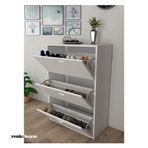 Modilayn ARD-816 3 Düşer Beyaz Ayakkabı Dolabı