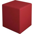 Modilayn ARD701 Ahşap İskelet Kırmızı Kumaş Kare Puf