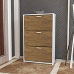 Modilayn ARD817 Triblex Düşer Kapak 3 Katlı Ceviz Ayakkabılık