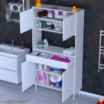 Modilayn Arda Banyo Dolabı 100X173x32,5Cm 1 Çekmece 4 Kapak Ve 5 Raflı İhtiyaca Uygun Kolay Kurulum