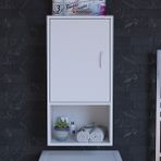 modilayn Armin 50 x 85 x 32,5 cm Makine Üstü Asma ve Çok Amaçlı Banyo Dolabı - Beyaz - Ebat