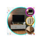 Modilayn Claros Tv Sehpası 150 X 40 X 60 Cm Tv Ünitesi Meşe-Beyaz