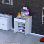 Modilayn Emir 65 X 88 X 32,5 Cm 1 Çekmece 2 Kapak 3 Raf 4 Bölme Çok Amaçlı Banyo & Mutfak Dolabı