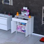 Modilayn Emir 80X88x32,5 Cm 1 Çekmece 2 Kapak 1 Raf 2 Bölme Çok Amaçlı Banyo & Mutfak Dolabı