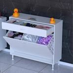 Modilayn Emir 95x88x32.5 CM 3 Raf 4 Bölmeli Çok Amaçlı Dolap