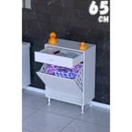 modilayn Emir Banyo 1 Çekmeceli ve 1 Göz Sepet Hazneli Mini Banyo Dolabı 14 Farklı Genişlik - 65cm - Beyaz