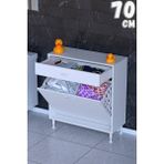 modilayn Emir Banyo 1 Çekmeceli ve 1 Göz Sepet Hazneli Mini Banyo Dolabı 14 Farklı Genişlik - 70cm - Beyaz