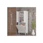 Modilayn Gamzem Banyo 55 X 138 Cm Çamaşır Bölmeli Banyo Dolabı