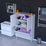modilayn Ilkim Sepetli ve Raflı Çok Amaçlı Banyo Dolabı 14 Farklı Ölçü Seçeneği - 100 cm - Beyaz