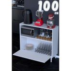Modilayn Loya 32,5 cm Derinlik, 1 Küçük Kapaklı Çok Amaçlı Mutfak Dolabı (Farklı Ölçü Seçenekleri Ile) - 100 x 87,4 x 32,5 - Beyaz