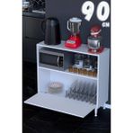 Modilayn Loya 32,5 cm Derinlik, 1 Küçük Kapaklı Çok Amaçlı Mutfak Dolabı (Farklı Ölçü Seçenekleri Ile) - 90 x 87,4 x 32,5 - Beyaz