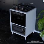 Modilayn Loya 59,6 X 87,4 X 56 Cm Set Üstü Ocak Ve Ankastre Fırın Dolabı