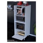Modilayn Loya Loya 1 Kapaklı 59,6 x 162,8 x 56 cm 4 Göz Bölmeli Mikrodalga Mini Fırın Dolabı Mutfak Dolabı