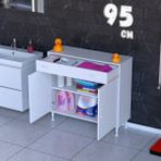 modilayn Luxora Çekmeceli Çok Amaçlı Banyo & Mutfak Dolabı - 95 cm - Beyaz