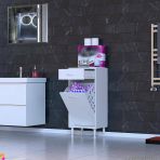 Modilayn Melis 45X88x32,5 Cm Çekmeceli Çamaşır Sepetli Banyo Dolabı