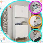 Modilayn Milano 75 X 160 Cm 2 Li Çamaşır Bölmeli Banyo Dolabı