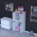 Modilayn Ohbe 65X138x32,5 Cm Ekstra Düzen İçin Kullanışlı 4 Kapak 4 Bölmeli Banyo Mutfak Dolabı