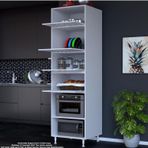 Modilayn Sılva 4 Kapak 59,6 X 226,4 X 56Cm 6 Derin Goz Raf Mini Midi Mikrodalga Firin Dolabi